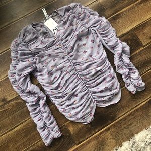 Brand new Zara ruched top
